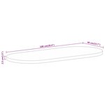 vidaXL Dessus de table 100x40x2 5 cm ovale bois massif de manguier