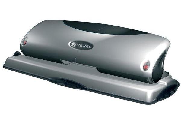 P425 Perforateur 4 trous noir/argent REXEL
