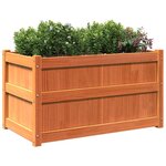 vidaXL Jardinières 2 Pièces cire marron bois de pin massif