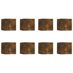 vidaXL Meubles TV muraux 8 Pièces Chêne fumé 30 5x30x30 cm