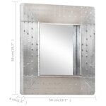 vidaXL Miroir de style aviation 50x50 cm Métal