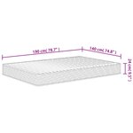 vidaXL Matelas en mousse moyennement doux 140x190 cm