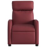 vidaXL Fauteuil inclinable Rouge bordeaux Similicuir