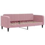 vidaXL Lit de jour avec gigogne sans matelas rose 80x200 cm