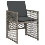 vidaXL Ensemble à manger de jardin 11Pièces avec coussins gris poly rotin