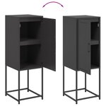 vidaXL Buffet haut noir 36x39x107 cm acier