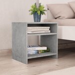 vidaXL Tables de chevet 2 Pièces Gris béton 40x30x40 cm Bois d'ingénierie