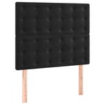 vidaXL Cadre de lit avec tête de lit Noir 90x200 cm Velours