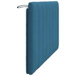 vidaXL Coussin de tête de lit bleu 140 cm velours