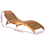 vidaXL Chaises longues lot de 2 avec coussins Bois d'acacia solide