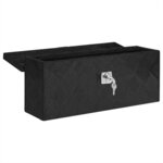 vidaXL Boîte de rangement Noir 50x15x20 5 cm Aluminium