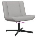 vidaXL Chaise d'Appoint Gris nuage Tissu et base en métal Taille standard