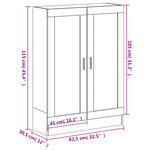 vidaXL Bibliothèque sonoma gris 82 5x30 5x115 cm bois d'ingénierie