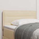 vidaXL Tête de lit Design Lignes Crème 80 cm Tissu