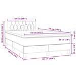 vidaXL Sommier à lattes de lit avec matelas LED vert foncé 120x190 cm