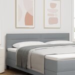 vidaXL Tête de lit Design Lignes Gris Clair 90 cm Tissu