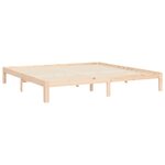 vidaXL Cadre de lit avec tête de lit 160x200 cm bois massif