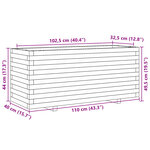 vidaXL Jardinière 110x40x49 5 cm bois de pin imprégné