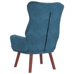 vidaXL Fauteuil relaxant en velours bleu