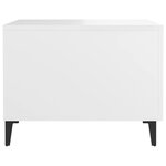 vidaXL Tables basses avec pieds en métal 2 Pièces Blanc 50x50x40 cm