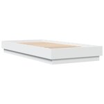vidaXL Cadre de lit avec lumières LED blanc 90x200 cm