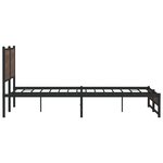 vidaXL Cadre de lit en métal sans matelas chêne marron 160x200 cm