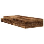 vidaXL Lit de rangement en vieux bois 100x200 cm