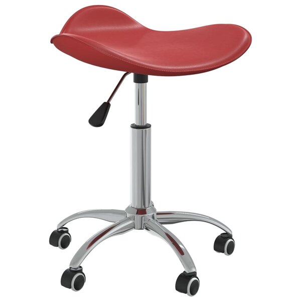 Chaise fauteuil siège de bureau informatique étude similicuir rouge 02_0024060