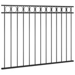 vidaXL Panneau de clôture Acier 1 7x1 2 m Noir