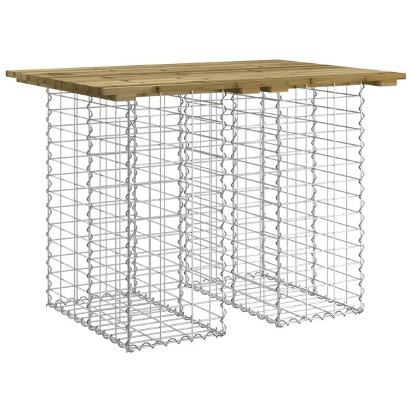 vidaXL Banc de jardin design gabion 100x70x72 cm bois de pin imprégné