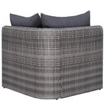 Salon de jardin meuble d'extérieur ensemble de mobilier 8 pièces avec coussins résine tressée gris 02_0017684