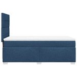 vidaXL Sommier à lattes de lit avec matelas Bleu 90x200 cm Tissu