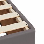 vidaXL Sommier à lattes de lit avec matelas Gris 80x200 cm Similicuir