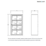 Bloc collectif leabox.com  2x4  grade 3  simple face  Intérieur  fixation murale  Rouge pourpre RAL 3004 finition brillante