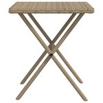 vidaXL Chaises longues lot de 2 avec table beige résine tressée