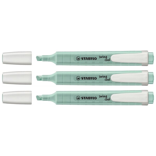 Surligneur Swing Cool Pastel Edition -Touche de Turquoise x 3 STABILO