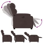 vidaXL Fauteuil inclinable électrique Marron foncé Tissu