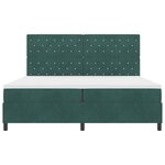 Lit avec sommier et matelas vidaXL Vert foncé 200x200 cm Velours