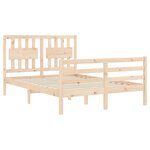 vidaXL Cadre de lit avec tête de lit 140x200 cm bois massif