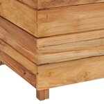 vidaXL Lit surélevé 150x40x38 cm bois de teck recyclé et acier