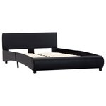 vidaXL Cadre de lit avec LED sans matelas noir 120x200 cm