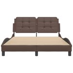 vidaXL Cadre de lit sans matelas marron 120x200 cm similicuir