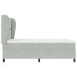 Lit Box Spring vidaXL avec Matelas Gris Clair 160x200 cm Velours
