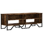 vidaXL Meuble TV chêne fumé 122x34x41 cm bois d'ingénierie