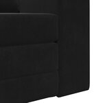 vidaXL Canapé Lit au Sol 2-en-1 Noir 98x71x83 cm Velours