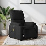 vidaXL Fauteuil de massage inclinable électrique Noir Tissu