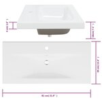 vidaXL Meuble lavabo avec bassin intégré Sonoma gris Bois d'ingénierie