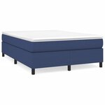 vidaXL Cadre de lit sans matelas bleu 140x200 cm tissu