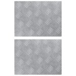 vidaXL Plaques motifs en Aluminium 2 Pièces Antidérapantes 40x30 cm
