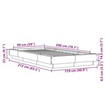 vidaXL Cadre de lit sans matelas blanc 100x200 cm